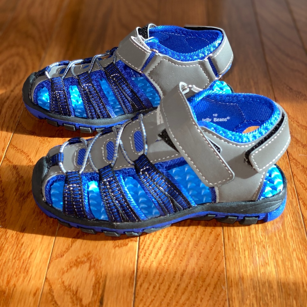Gray & Blue Cutout Woganda Sandal